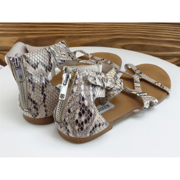 Steve Madden Size‎ 6.5 Sandal Gladiator Beige Synthetic Women M Comly - Picture 6 of 10